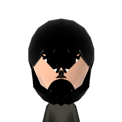 Symbiote Mii character: Spider-man hosting the alien symbiote parasite which turns his suit black and alters his behavior.