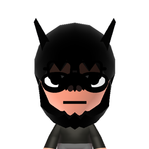 LegoBatman Mii character: Lego version of the famous superhero as he appears in the "Lego Batman" game.