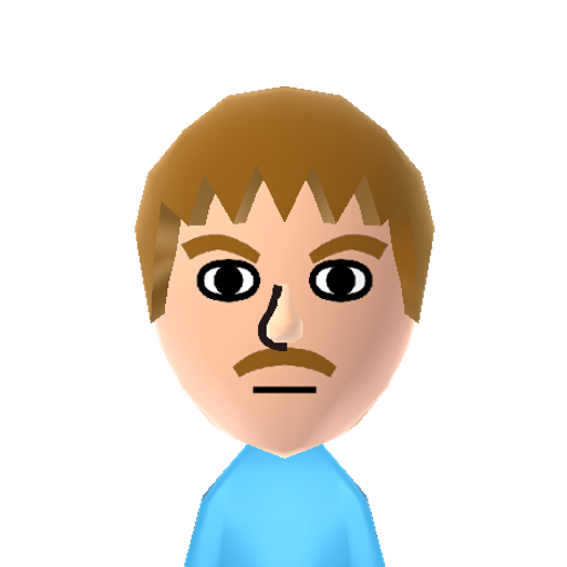 IR Dad Mii character: One of the characters in the physics racing game "Happy Wheels".