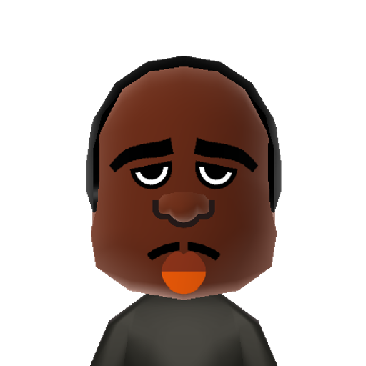 Stanley Mii character: The cynical coworker from NBC's "The Office" who never turns down a freebie. Played by Leslie David Baker.