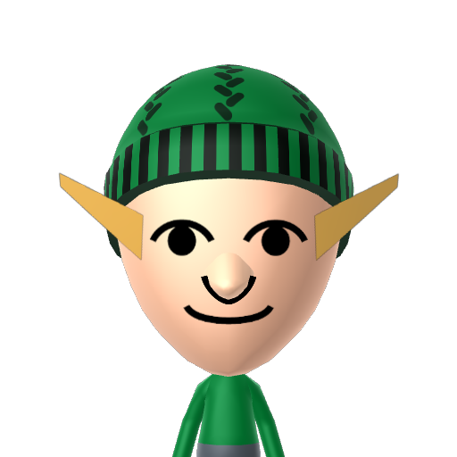 Elf Mii character: a Mii used in Mii Fighter QR Codes Series / Custom Mii Fighter Versus