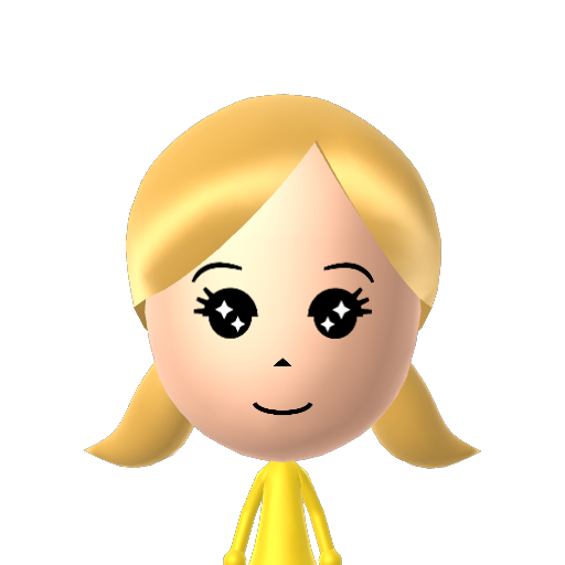 Ribombee Mii character: A Mii from Wii Sports Resort: Meme Squad, a mod for Wii Sports Resort