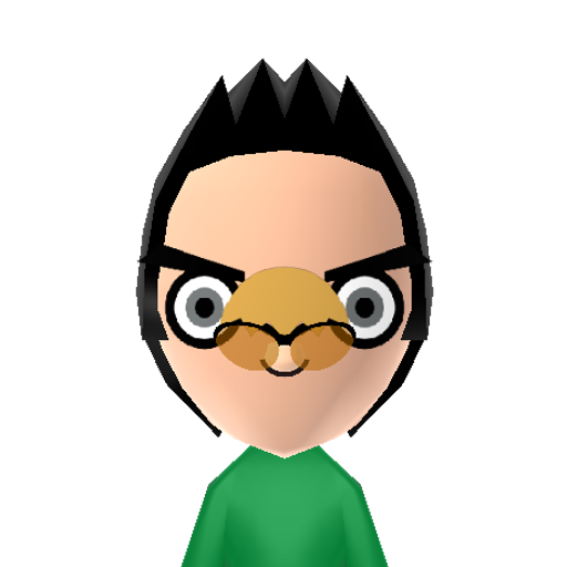 green bird Mii character preview