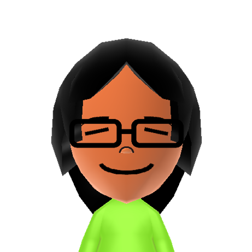 Joanna Mii character: A Mii from You Play Motion, a mod for Wii Play Motion.