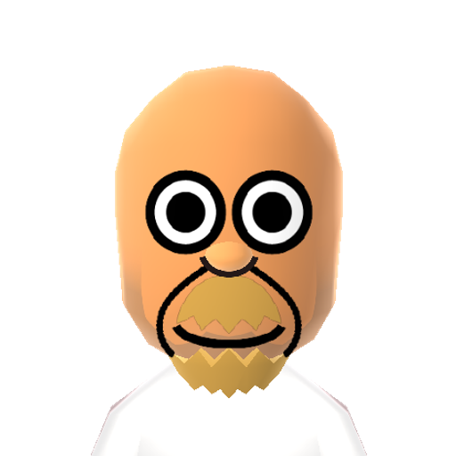 Homer Mii character: These are extracted and derived from the Mii Central Miis from the 3DS Miitopia.