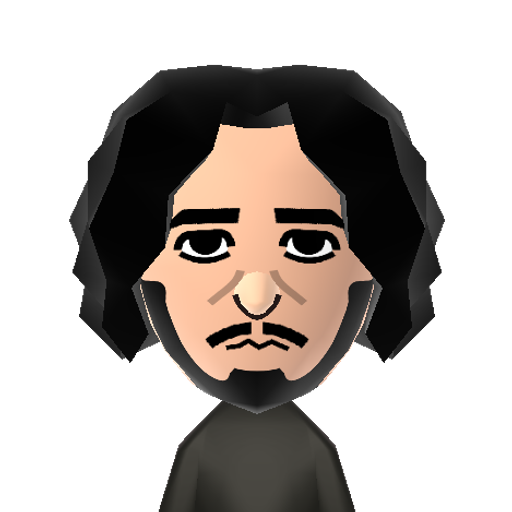 Jon Nieve Mii character: Character from "Game of Thrones" played by Kit Harington.