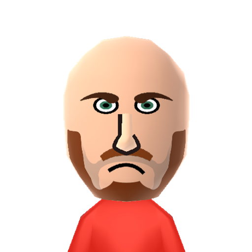 Ryback Mii character: Powerhouse WWE superstar Ryan Reeves. Formerly known as Skip Sheffield.