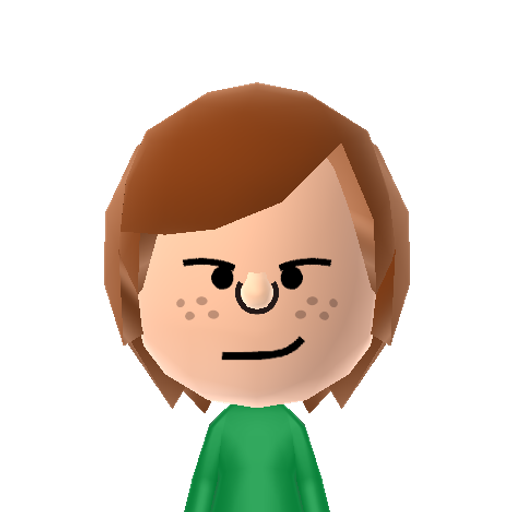 Peppermint Mii character: The tomboy of the main cast from Charles M. Schulz's "Peanuts" comic strip. Tends to think that Charlie Brown likes her, even though he clearly shows no interest. Her actual name is Patricia Reichardt.