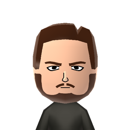 Riptide Mii character: He is a gamer and streamer on the Twitch.tv site.