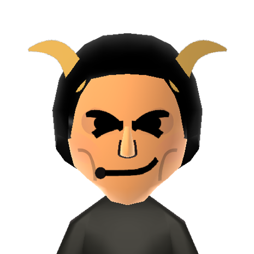 Buffaloman Mii character: From the manga "Kinnikuman". One of Kinnikuman's enemies who later becomes a good guy. He has "10 Million powers," and has big horns so he can perform his special move "Hurricane Mixer."