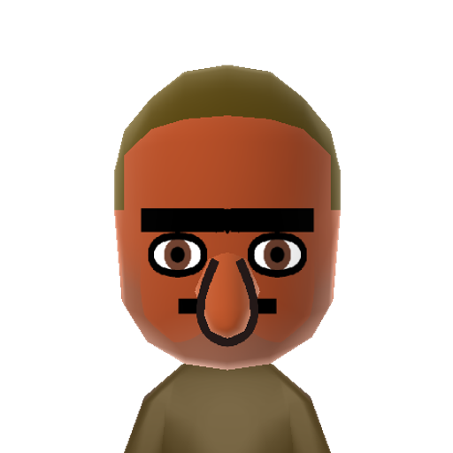 Villager Z Mii character: Hostile mob from Minecraft in Mii form.