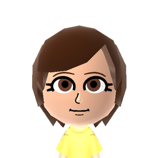 Haruhi Mii character: (Source: https://www.reddit.com/r/tomodachilife/comments/1jun11d/)