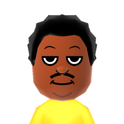 Cleveland Mii character: A Mii from Wii Sports Resort: Meme Squad, a mod for Wii Sports Resort