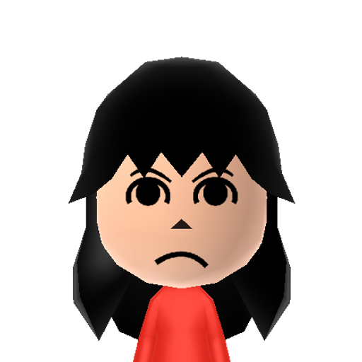 Sachiko Mii character: Ghost girl who wears a red dress from the game "Corpse Party".