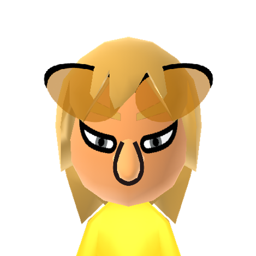 Hypno Mii character: Hypnotizing humanoid Pokemon.