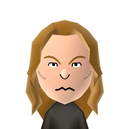 Axl Rose Mii character: Lead singer of Guns N' Roses.
