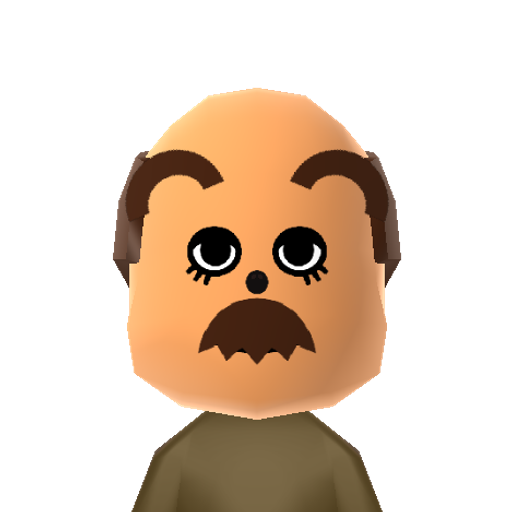 Beardo Mii character: The mustachioed bear villager from "Animal Crossing" games.