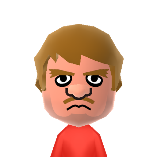 Daly Mii character: Custom CPU Miis made by DezzyTheMaker, also used Mii Olympics in Wii Sports, Mii Olympics in Wii Sports Resort, and Mii Olympics in Wii Party, a Mod for Wii Sports, Wii Sports Resort, and Wii Party respectivel.
