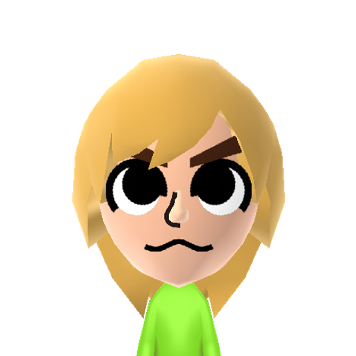 Toon Link Mii character: From "The Legend of Zelda: The Wind Waker".