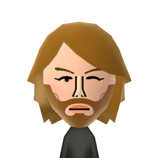 Thom Yorke Mii character: This is a Mii uploaded for the 3DS version and distributed by Mii Central for both the 3DS and Switch versions of Miitopia.