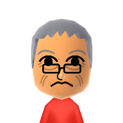 oldguy Mii character: A Mii from Disney Channel All-Star Party.
