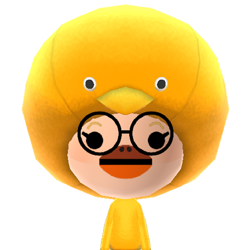 Duckie Mii character: This Mii is a resident on OhhMyKawaii's island