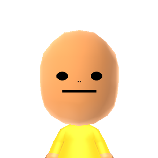 :| Mii character: This is a Mii uploaded for the 3DS version and distributed by Mii Central for both the 3DS and Switch versions of Miitopia.