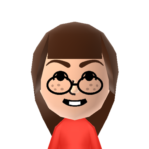 たけだみきこ Mii character: a Happy Hammerin' Staff Mii