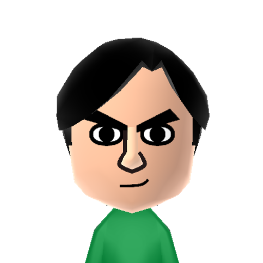 Tom Riddle Mii character: The young man who would become Voldemort in Harry Potter, as he appears in "The Chamber of Secrets".