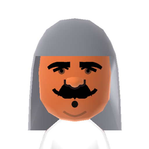 Iron Sheik Mii character: Wrestling heel from Iran. A former champion and tag champion with Russian Nikolai Volkoff, he feuded with Hulk Hogan in the old WWF.