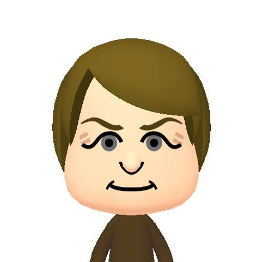 贗躑躓轡酈鑄鑑鑒霽霾 Mii character: This Mii is from the Switch SDK as a SampleDB Mii.