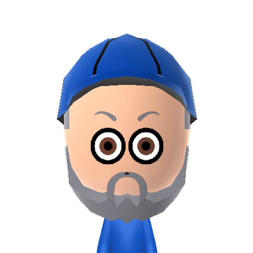 Cuttlefish Mii character: Elderly inkling character from Splatoon