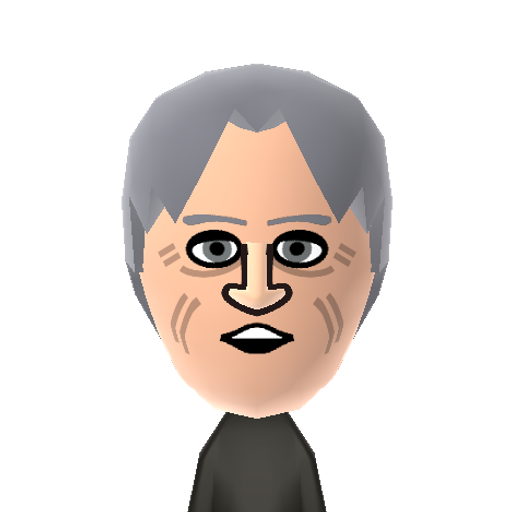 JonStewart Mii character: Political satirist and talk show host most famous for "The Daily Show with Jon Stewart".