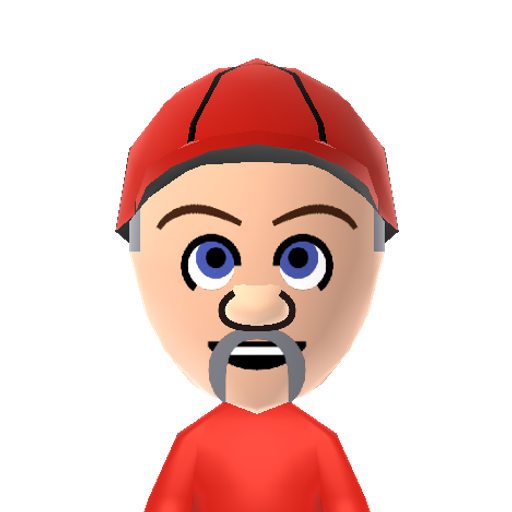 GRAND DAD Mii character: 7 Grand Dad. (Hair, mustache, and eyebrows should be blue-colored) Sourced from https://www.tumblr.com/auroraknux/163963081601/