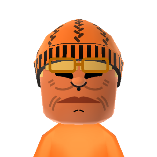 Thing Mii character: The rocky and super-strong hero from Marvel comics' "The Fantastic Four". "It's clobberin' time!"