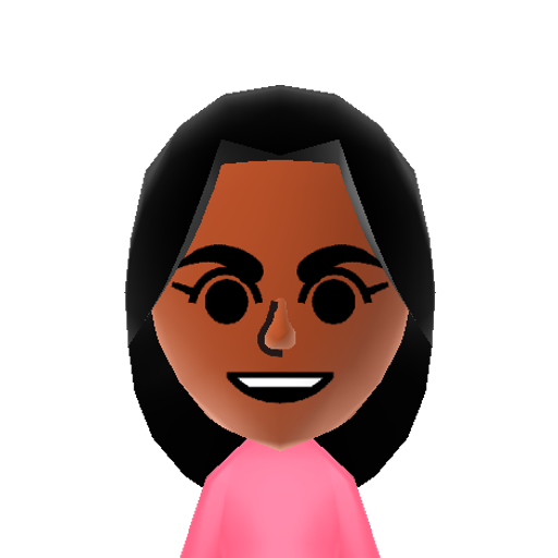 Jin-ah Mii character: A Mii from Wii Sports Club Resort, a mod for Wii Sports Resort.