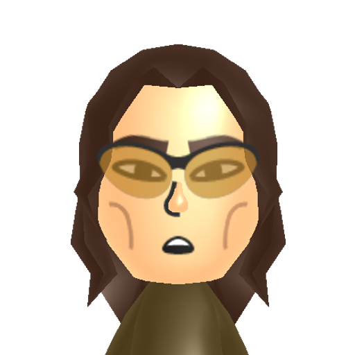 Criminal Mii character: The infamous Mii created to resemble a viral 2008 wanted poster where Japanese police in Kanagawa Prefecture used a Wii to model a hit-and-run suspect