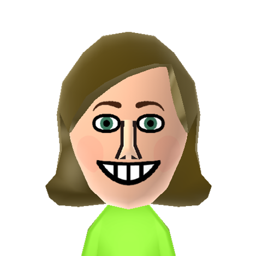 MissHooli Mii character: From the BBC children's show "Balamory".