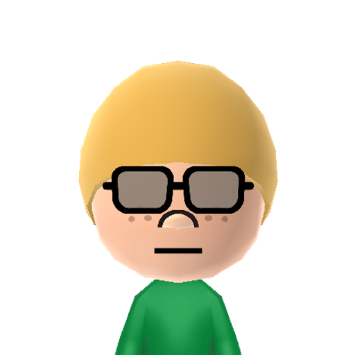 Jeff Mii character: One of the partners in "Earthbound"