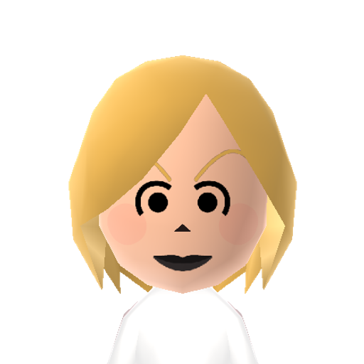 NINTENDO Mii character: Note that this Mii should be deleted due to a error with the lip color.