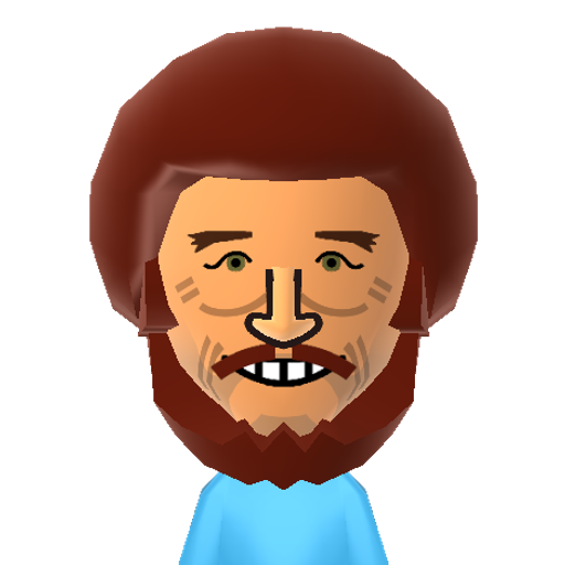 Bob Ross Mii character preview