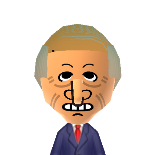 Mr. Boss Mii character: (Source: https://www.reddit.com/r/tomodachilife/comments/1oczq5q/)