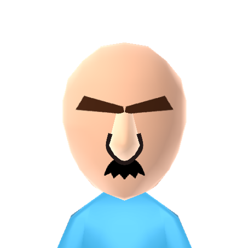 Tim L. Mii character: Flint Lockwood's father from "Cloudy With a Chance of Meatballs".