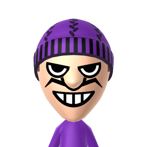 Waluigi Mii character: These are extracted and derived from the Mii Central Miis from the 3DS Miitopia.