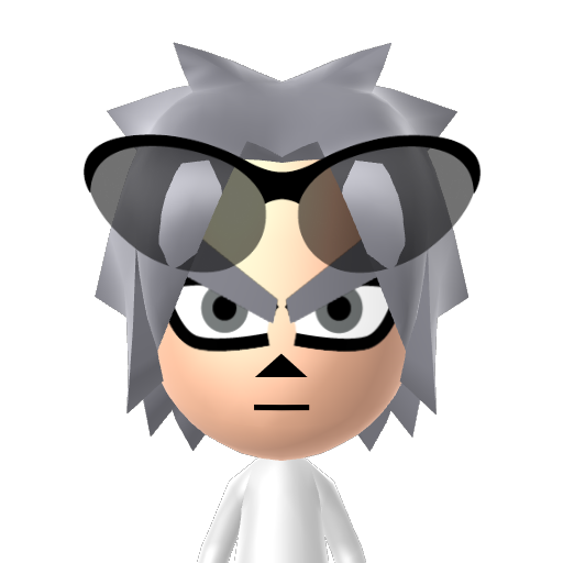Silver Mii character: a Mii used in Mii Fighter QR Codes Series / Custom Mii Fighter Versus