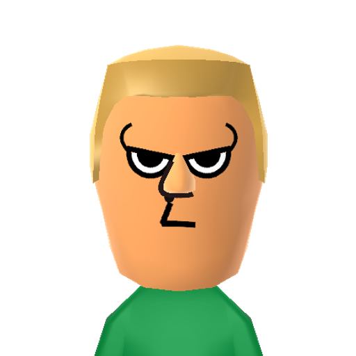 Wolfcastle Mii character: Austrian, musclebound action hero and Schwarzenegger parody from "The Simpsons".