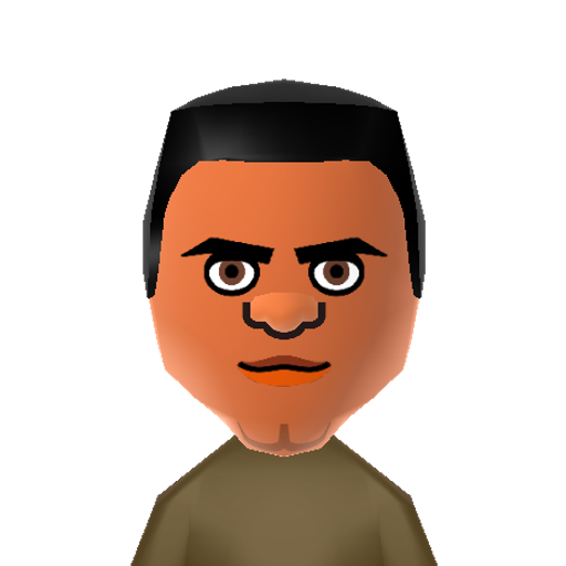 Reggie Mii character preview
