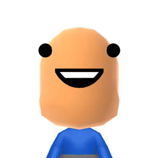 # noob     Mii character: This is a Mii uploaded for the 3DS version and distributed by Mii Central for both the 3DS and Switch versions of Miitopia.