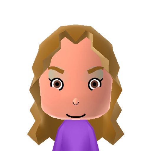 Peggy Mii character: A Mii from Wii Sports Resort: Meme Squad, a mod for Wii Sports Resort
