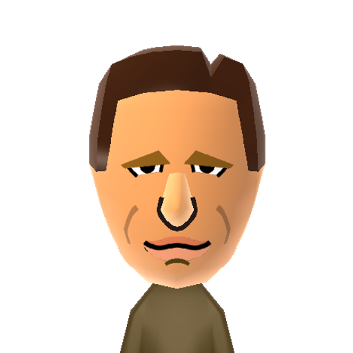 JamesWoods Mii character: Actor appearing in many movies and the TV series "Shark". Also known for his voiceover work in "Family Guy" and "Grand Theft Auto".